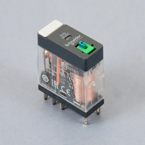 RXG21BD | Миниатюрное реле, серия RXG, 24В DC, 5А, 2CO, Schneider Electric