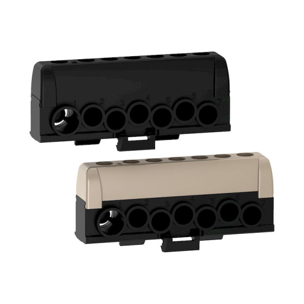 R9H13411P | Шина P/P Pragma 1x35кв.мм и 6x16кв.мм винт. заж. черный/серый до 125А, Schneider Electric