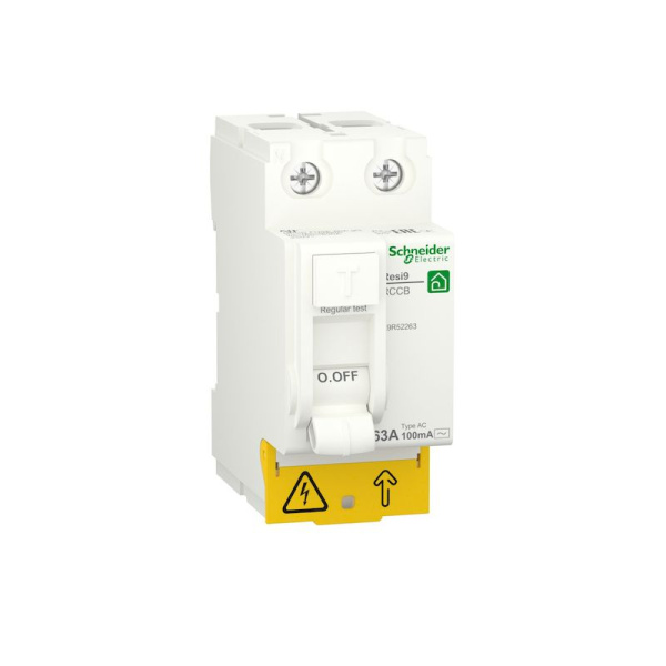 R9R52263 | Выключатель дифференциального тока 63А 2P 100мА тип AC, Schneider Electric