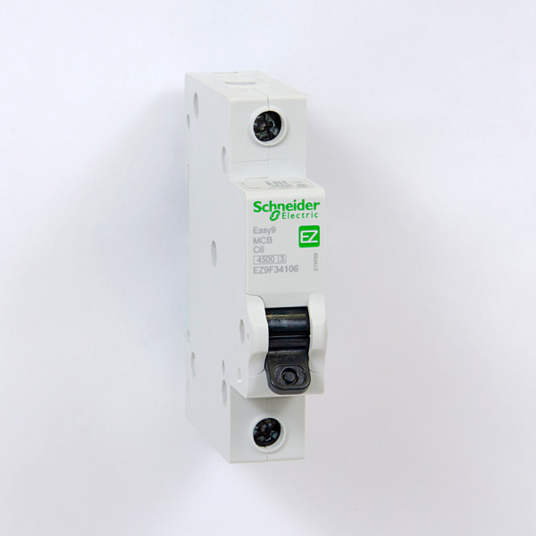 EZ9F34106 | Easy9, 1p, 6А, кривая C, 4,5кА — Автоматический выключатель, Schneider Electric