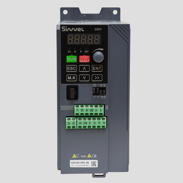 SID100-2R2-2B | Преобразователь частоты SID100, 2,2кВт - 150%, 1ф/3ф 220В, тормозной модуль, Sinvel