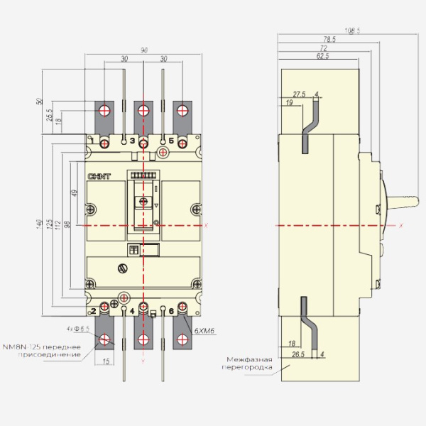ch271882 | Выключатель-разъединитель NM8NSD-125 AC 3P, Chint