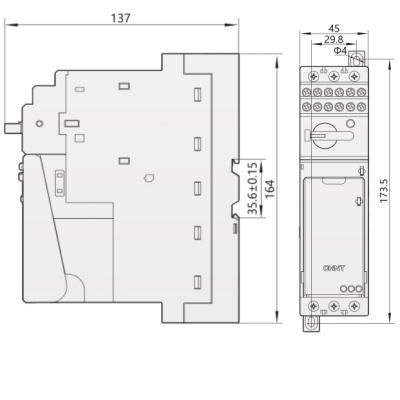 ch513287 | Интеллектуальный пускатель с функцией управления и защиты NKB8G-32 4.5A-18A 220В, Chint