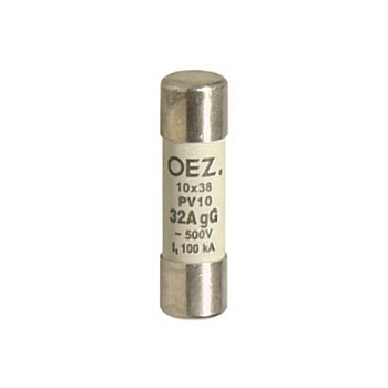 OEZ:06706 | Плавкая вставка, серия PV, 20А, кривая aM, размер 10x38мм, OEZ 