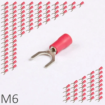 ID RF-U6 100 | Наконечник вилочный 0,5...1,5мм², M6, (уп.-100шт.), ID