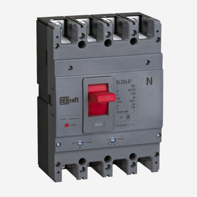 28139DEK | Силовой авт. выключатель 4P 630A 50кА ВА-335А, Dekraft