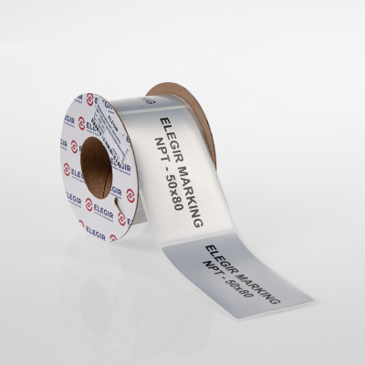 1265080 | Маркировочная наклейка NPT-50х80 металлизированная (рулон - 250 шт.), Elegir 