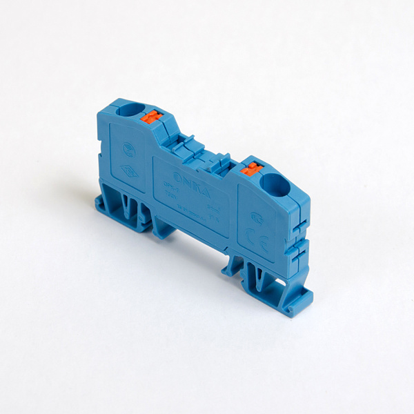 1020037 | Клеммник пружинный быстрозажимной (Push in), 6мм.кв. (синий), 1525, Onka