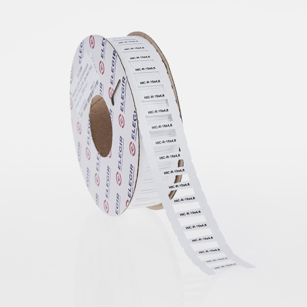 el419154602 | Маркер для контейнеров HIC-R-15-4,6-W, форма под конус (рулон - 2500 шт.), Elegir