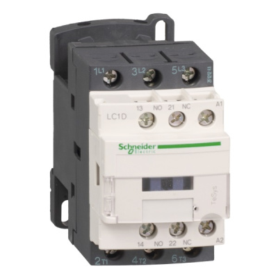 LC1D09GD | Контактор, серия Tesys D, 3P, 9 А, AC3, 1 НО +1 НЗ, 125В DC, Под винт, Schneider Electric