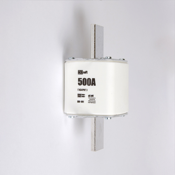 21320DEK | Предохранитель ножевой 39, габарит 3, 500А ПН-101, Dekraft 