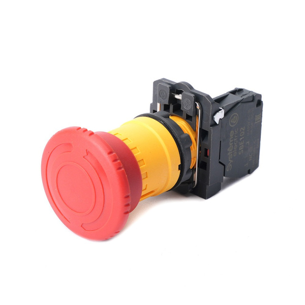 SB5AS8442 | Кнопка, грибовидный толкатель 40мм, возврат поворотом, пластик, 1НЗ, Systeme Electric