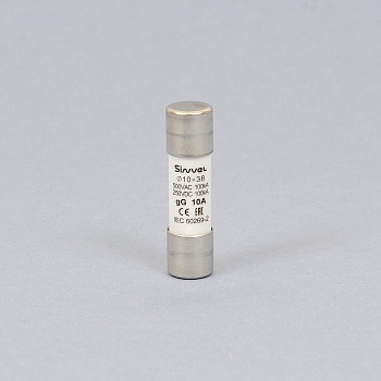 SV1038-10 | Плавкая вставка 10 А, gG, 10х38 мм, 500 В АС/ 250 B DC, Sinvel 
