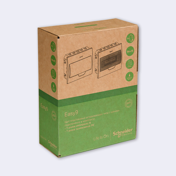 EZ9E112P2FRU | City9 Box корпус встраиваемый с белой дв. 1ряд/12мод, Systeme Electric