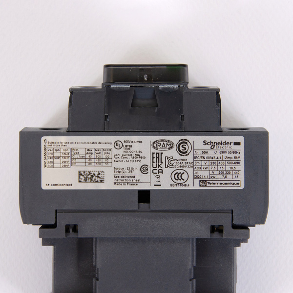 LC1D32M7 | Контактор, серия Tesys D, 3P, 32 А, AC3, 1 НО +1 НЗ, 220В AC, Под винт, Schneider Electric