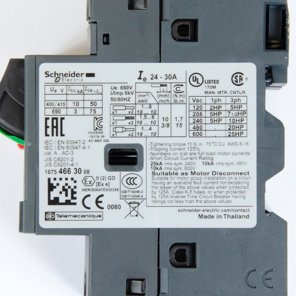Автоматический выключатель, серия GV2ME, 24...32А, Schneider Electric, GV2ME32