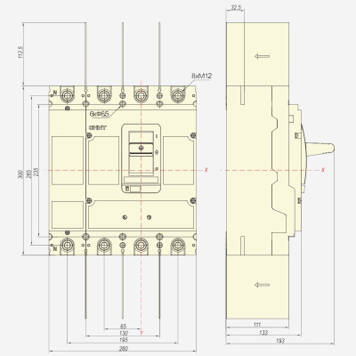 ch273110 | Выключатель-разъединитель NM8NSD-800 AC 4P, Chint