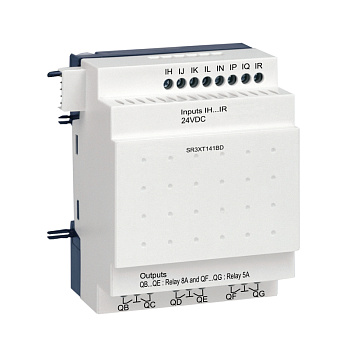 SR3XT141BD | Zelio Logic модуль расширения вх/вых 14 I/O 24VDC, Schneider Electric