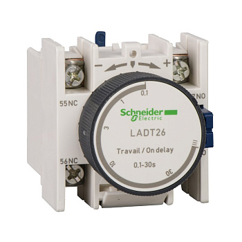 LADT26 | Блок выдержки времени на включение 1...30с, 1 НО + 1 НЗ,  под наконечник, Schneider Electric