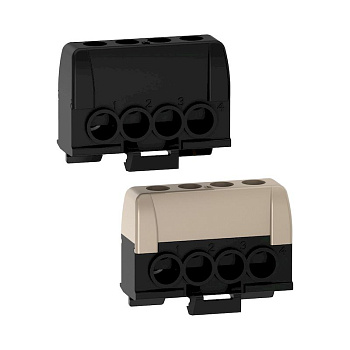 R9H13405P | Шина P/P Pragma 4x16кв.мм винт. заж. черный/серый до 63А, Schneider Electric