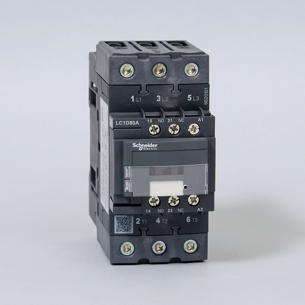 LC1D80AM7 | Контактор, серия Tesys D, 3P, 80 А, AC3, 1 НО +1 НЗ, 220В AC, Everlink, Schneider Electric