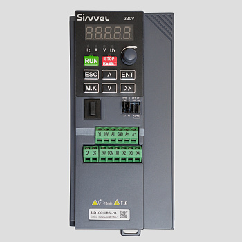 SID100-1R5-2B | Преобразователь частоты SID100, 1,5кВт - 150%, 1ф/3ф 220В, тормозной модуль, Sinvel