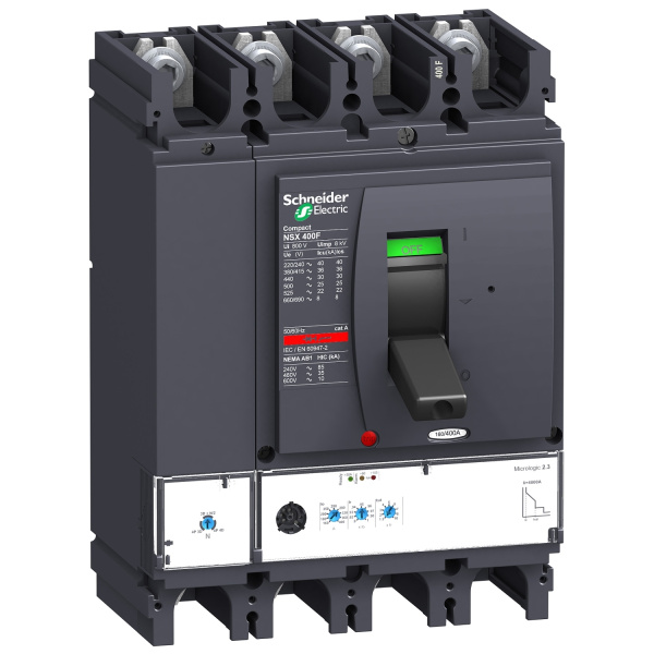 LV432894 | Автоматический выключатель NSX630N Micrologic 2.3 4P3d 630A 50кА, Schneider Electric