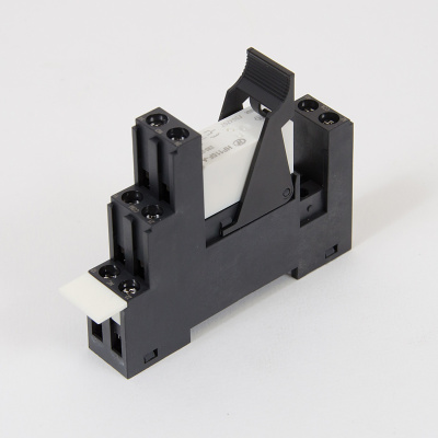 HF115-230AC-2 | Комплект реле: колодка винт,пластик.клипса,маркер + реле Hongfa 2CO 8A; AgNi; катушка 230B AC