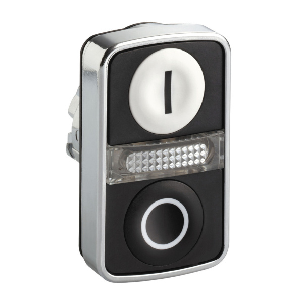 ZB4BW7A1721 | Головка кнопки двойная Белая "I"/Черная "O" + LED, Schneider Electric