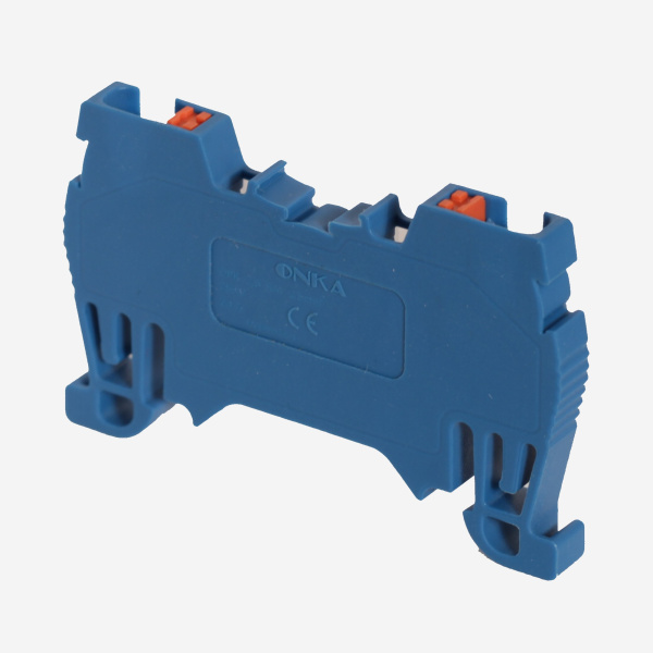 1020817 | Клеммник пружинный быстрозажимной (Push in), 2,5мм.кв. (синий), Onka