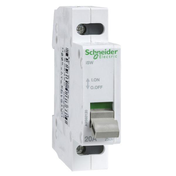 A9S60120 | Выключатель нагрузки, серия  iSW, 1p, 20А, Schneider Electric
