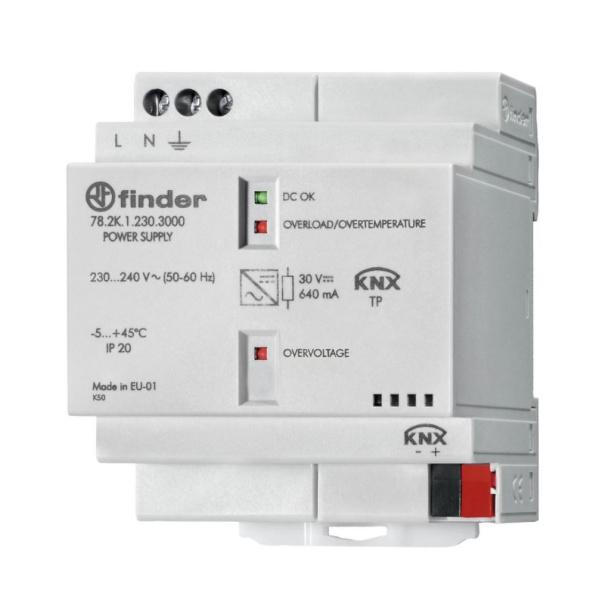 Импульсный источник питания KNX; вход 110...240В AC, Finder, 782K12303000