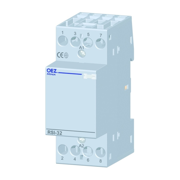 OEZ:43124 | Модульный контактор, серия RSI, 4НО, 32А, управление 230В AC/DC, OEZ