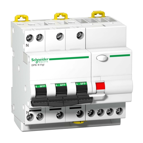  | Дифференциальный автомат Acti9 DPN N VIGI, 3P+N 10А кривая C, 30мА, тип A, 6кА, Schneider Electric