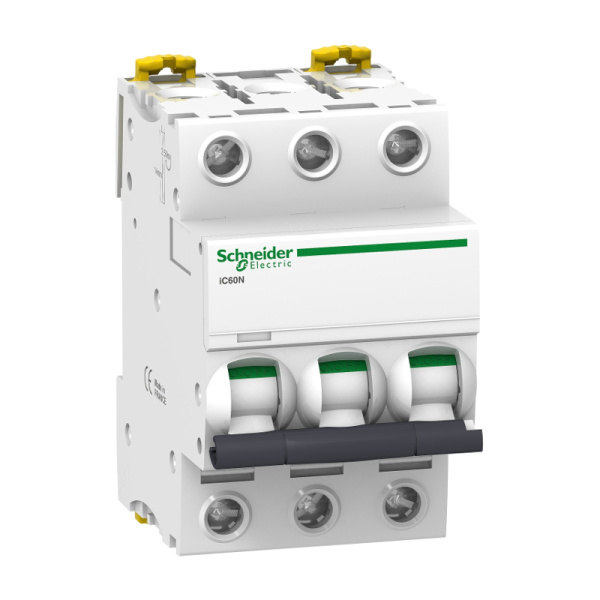 A9F79363 | Автоматический выключатель Acti9 iC60N 3п 63А, кривая C, 6кА, Schneider Electric