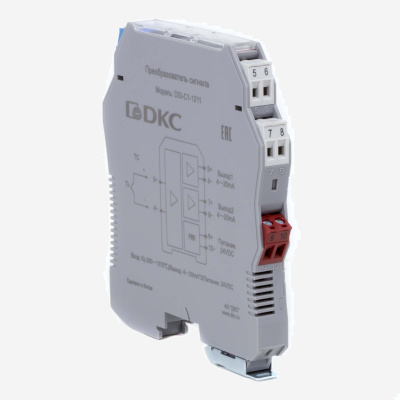 dkcDSI-C1-1211 | Преобразователь сигнала DSI, 1 вход TC тип K, 2 выход 4…20 мА, DKC
