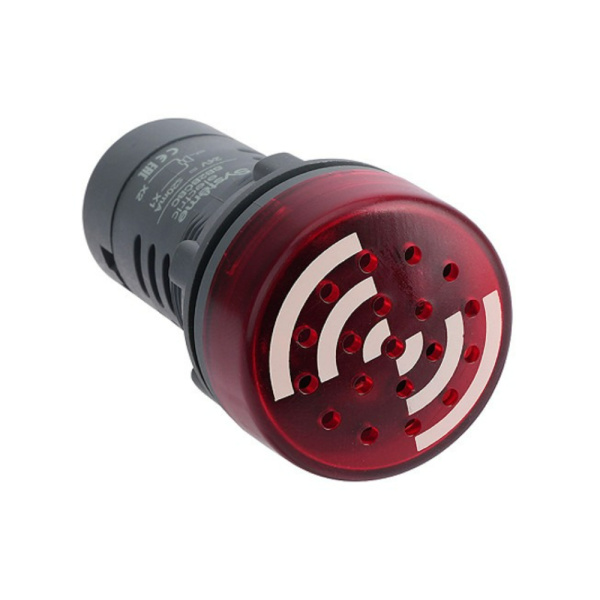 SB7KS2B4I | Зуммер с подсветкой красный 24В DC прерывистый звук, Systeme Electric