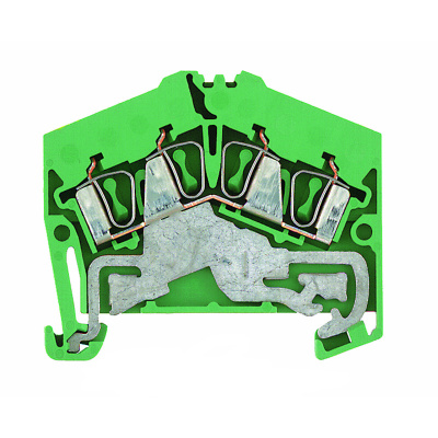 1706100000 | Пружинная клемма 2.5кв.мм "РЕ" ZPE 2.5-2/4AN (4 места), Weidmuller
