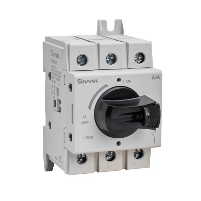SDP63-3 | Выключатель-разъединитель, 63 А, 3Р, ручка прямого монтажа с блокировкой, Sinvel