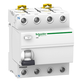 A9R75463 | УЗО, серия iID K, 4P, 63 А, 300 мА-S, тип AC, 6 кА, Schneider Electric