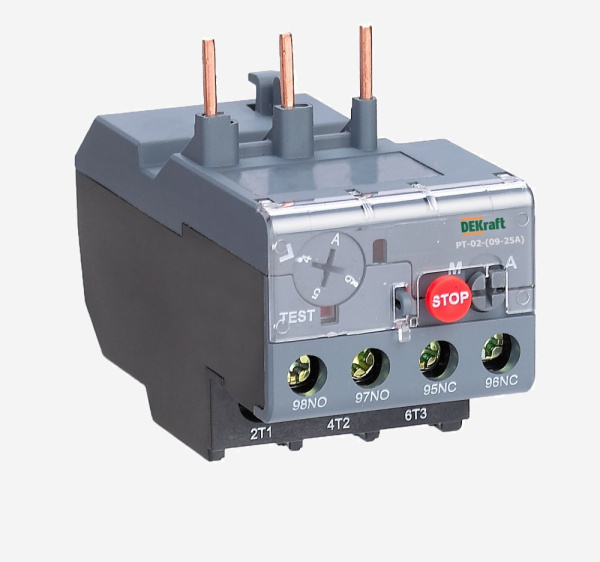 23157DEK | Реле тепловое для контакторов 09А-25А 0.25А-0.4А, Dekraft
