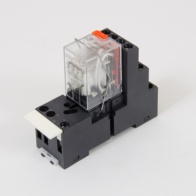 HF18-110AC-4 | Комплект реле: колодка винт;пластиковая клипса;маркер + реле Hongfa 4CO 6A; AgNi; катушка 110B AC