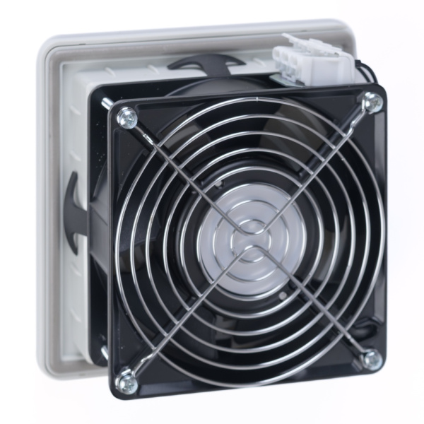 Вентилятор с фильтром 96 м3/ч, 230В AC, Slide 150х150мм, вырез 125x125мм, RAL7035