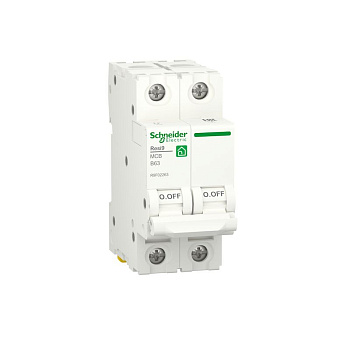 R9F02263 | Автоматический выключатель кривая B 63А 2P 6кА, Schneider Electric