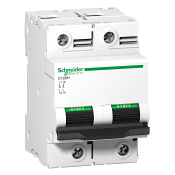 A9N18501 | Автоматический выключатель Acti9 C120H  2п 80А, кривая D, 15кА, Schneider Electric