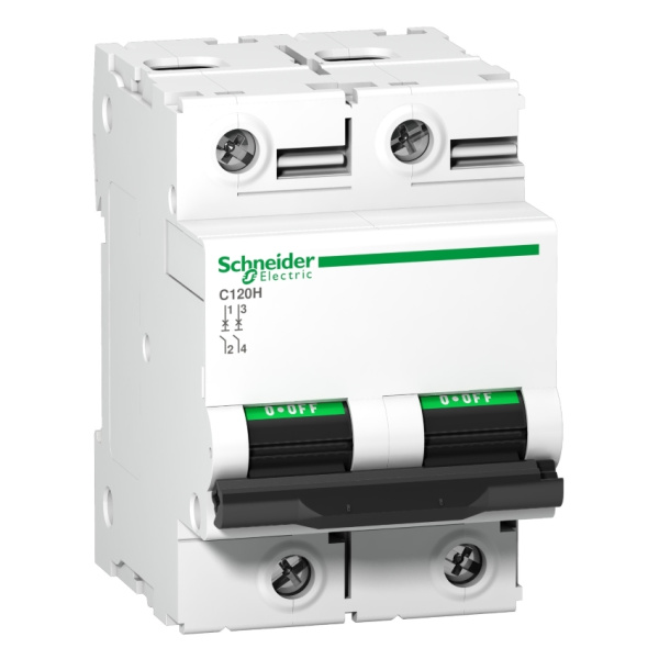 A9N18501 | Автоматический выключатель Acti9 C120H  2п 80А, кривая D, 15кА, Schneider Electric