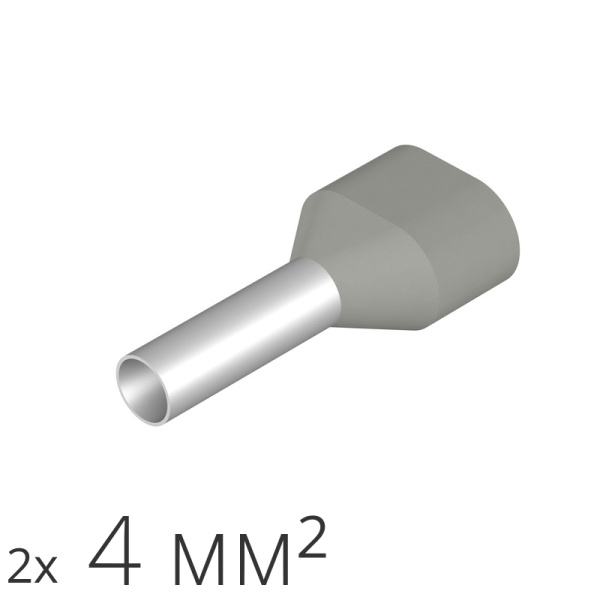 ID H 4.0/12/19x2 100 | Наконечник-гильза 2х4 мм² (уп.-100шт.), ID