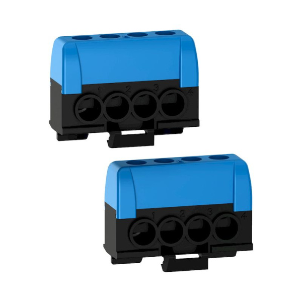 R9H13405N | Шина N/N Pragma 4x16кв.мм винт. заж. синий/синий до 63А, Schneider Electric