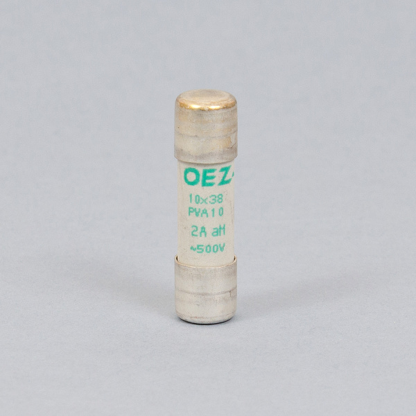 OEZ:40761 | Плавкая вставка, серия PV, 2А, кривая aM, размер 10x38мм, OEZ 