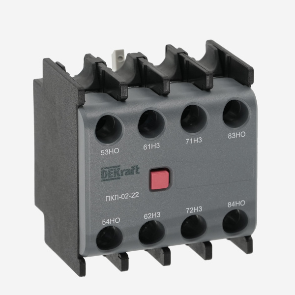 22177DEK | Приставка контактная лицевой установки 1НО+3НЗ ПКЛ-02, Dekraft